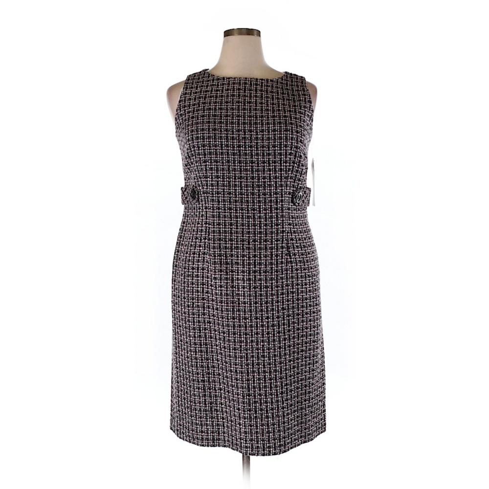 4/$20 Jessica Howard Pink & Black Tweed Dress